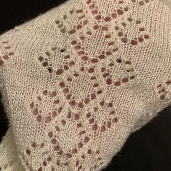 v i n t a g e :: Whimsical Pastel Eyelet Granny Knit Sweater - Picture 11 of 16